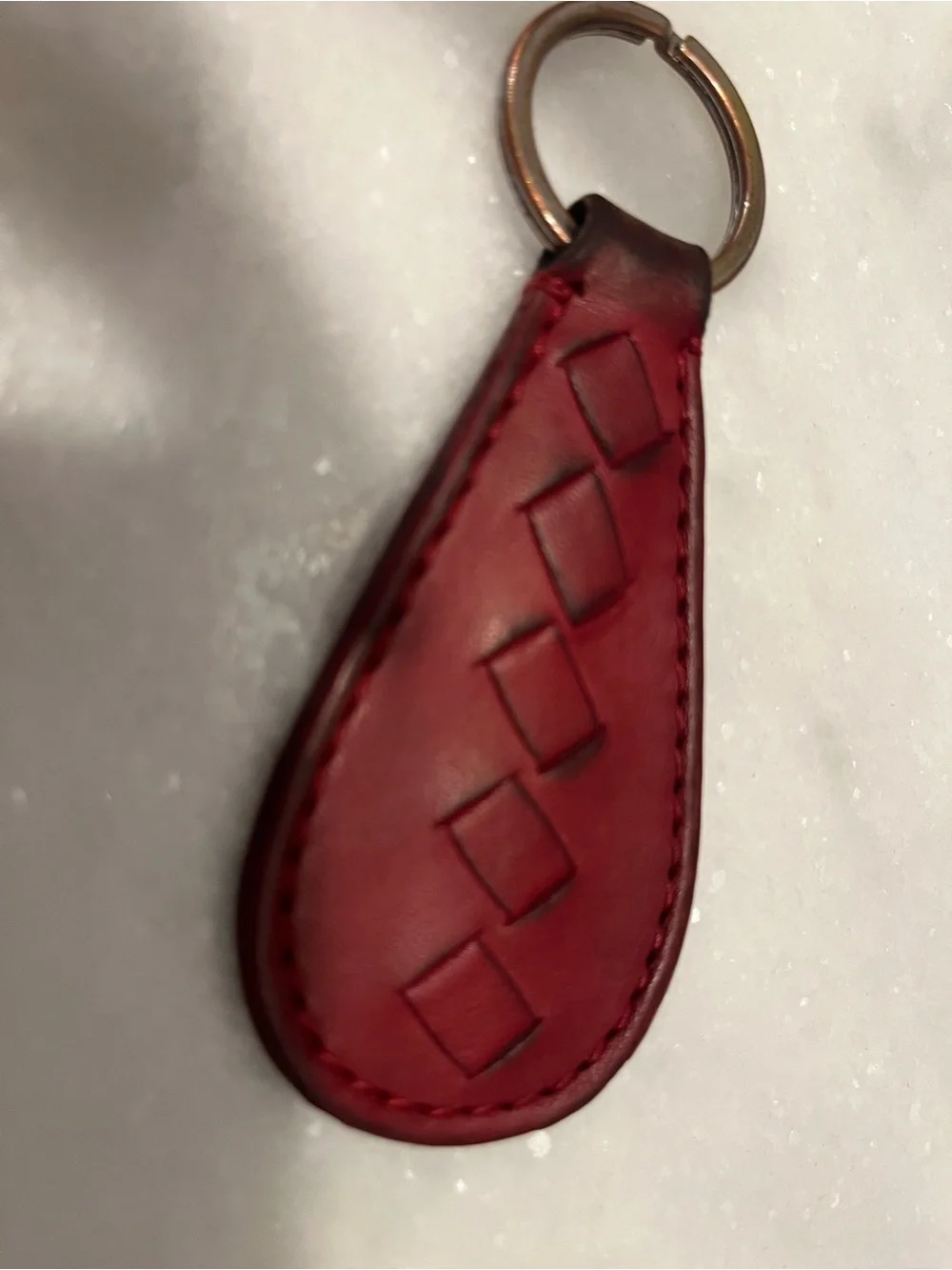 Bottega Veneta Red Leather Key Fob